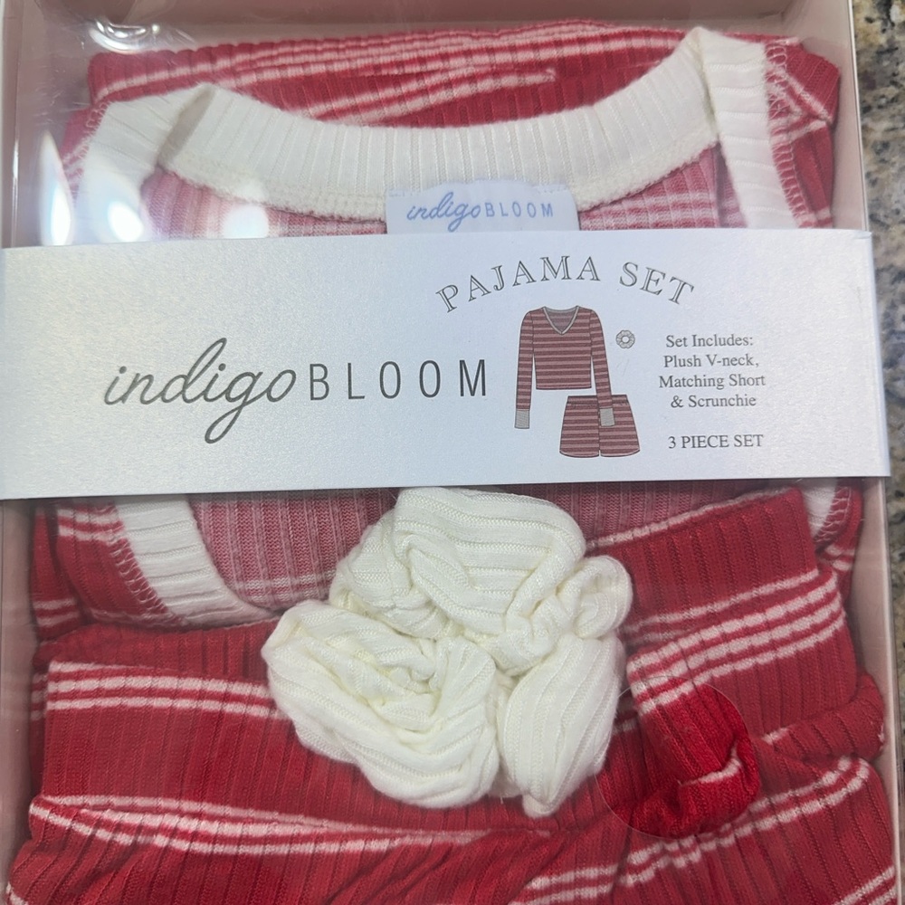 Red and White Pajama Set